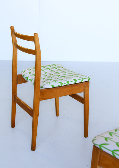 A Pair of Beech Wood Dining Chairs
