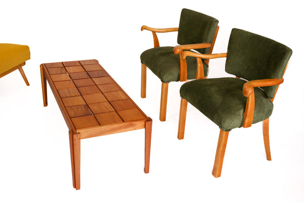 A Pair of French Art Deco Bridge Armchairs
