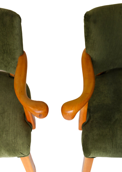 A Pair of French Art Deco Bridge Armchairs