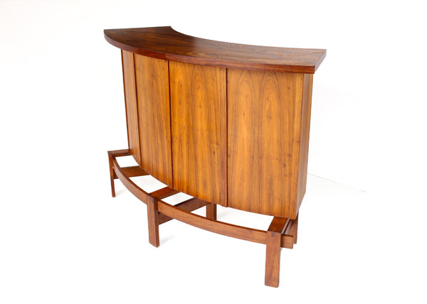 Mid-century Bar Counter with Three Chairs