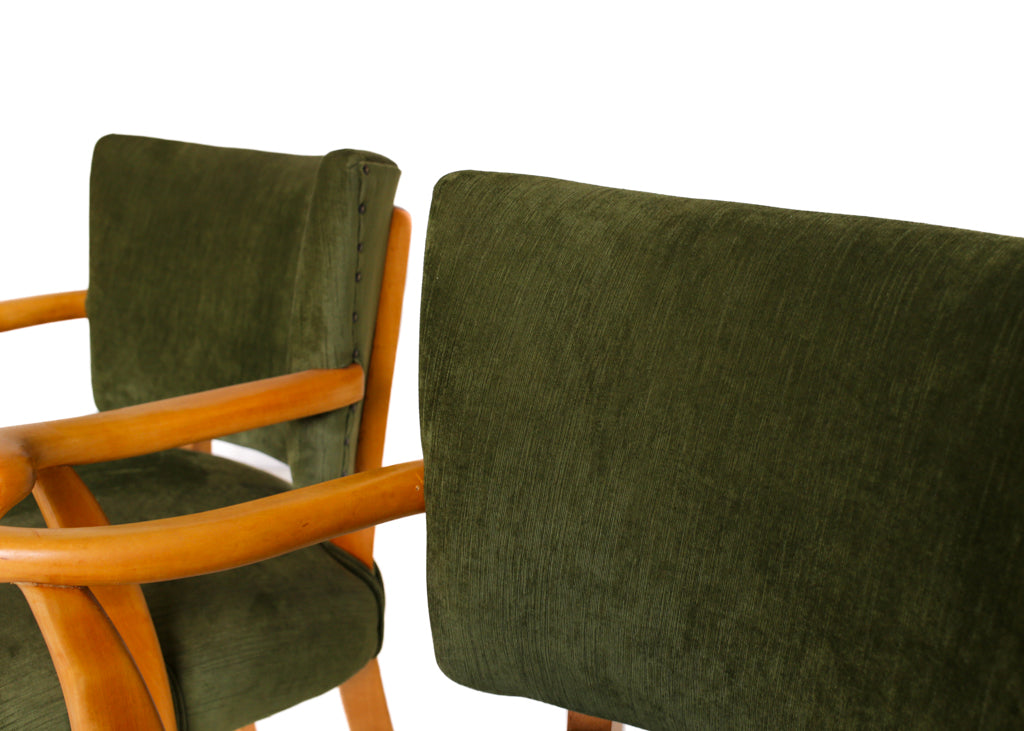 A Pair of French Art Deco Bridge Armchairs