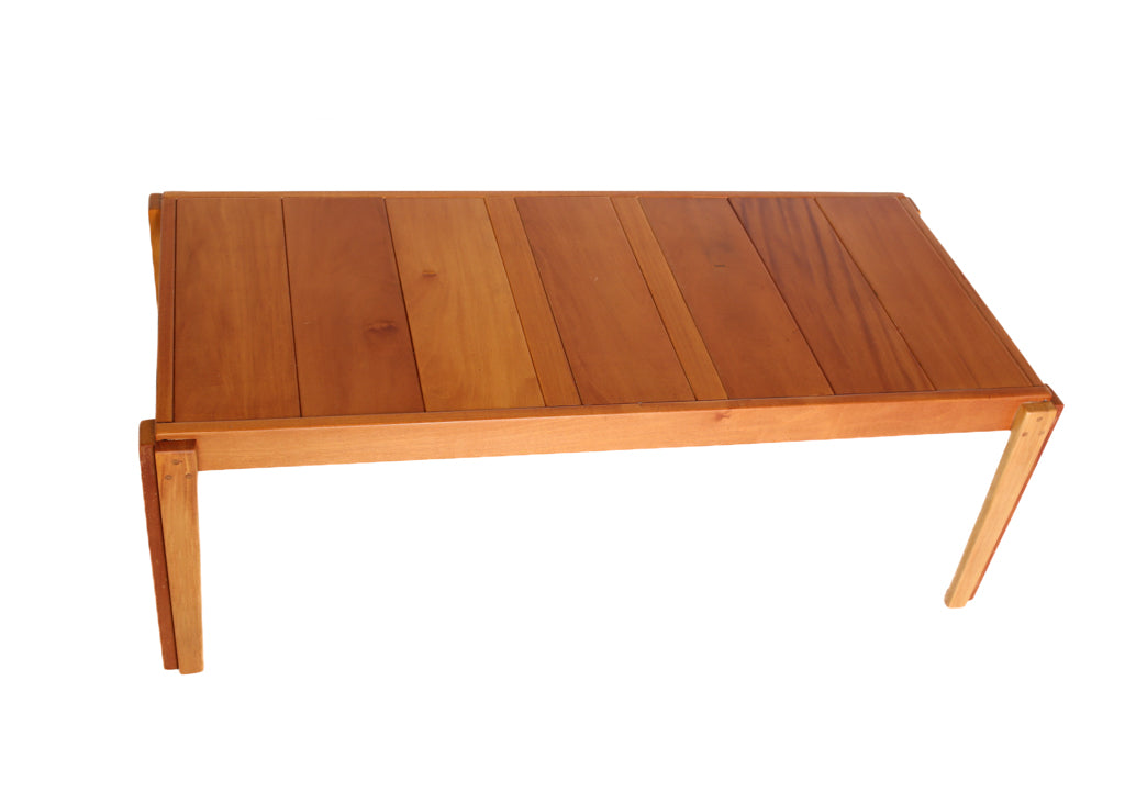 Balau Coffee Table with a Slatted Top