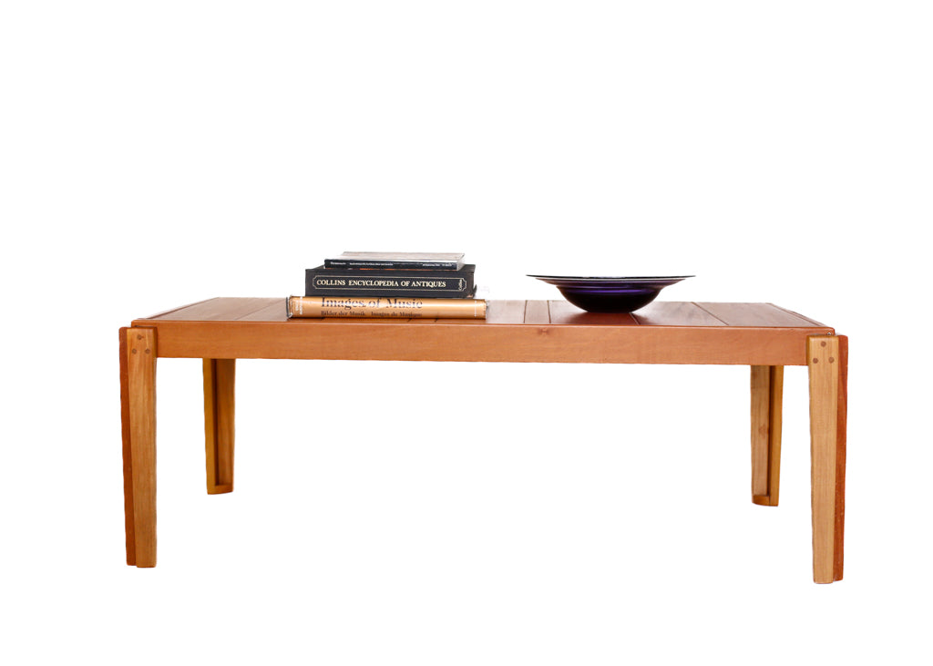 Balau Coffee Table with a Slatted Top