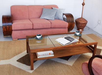 DS Vorster Glass and Kiaat Coffee Table