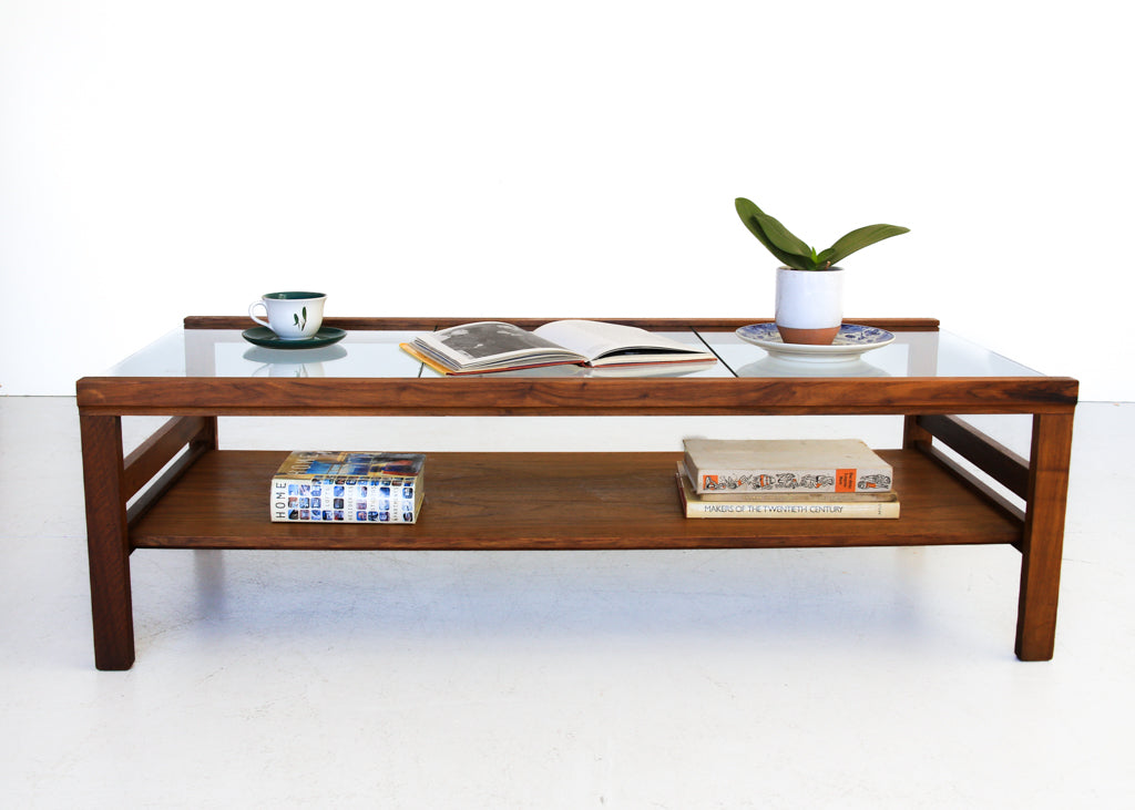DS Vorster Glass and Kiaat Coffee Table