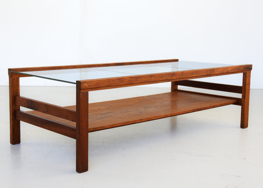 DS Vorster Glass and Kiaat Coffee Table