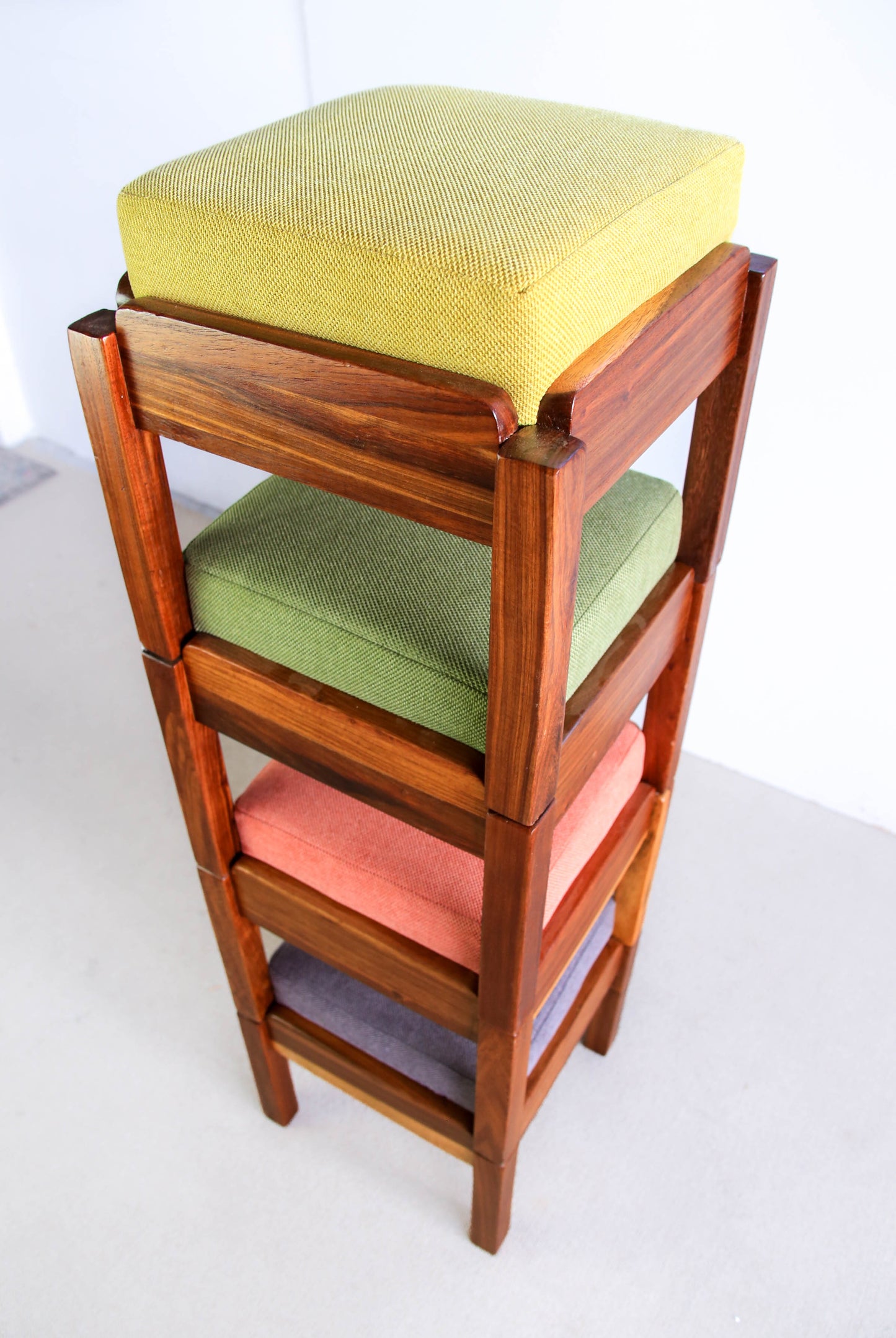Set of Four Stacking Stools