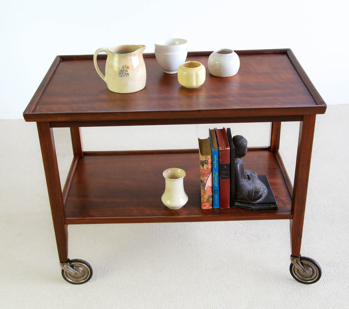 Vintage Imbuia Trolley