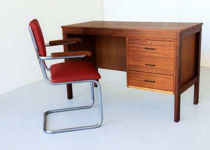 Vintage Modern Desk in Sapele