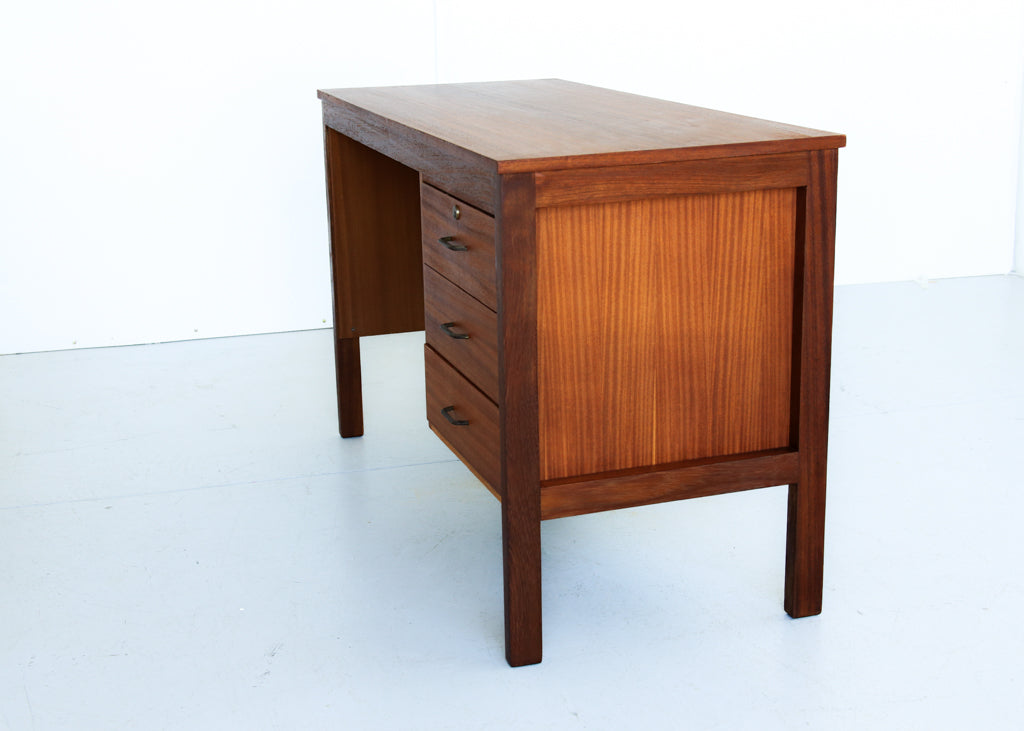 Vintage Modern Desk in Sapele