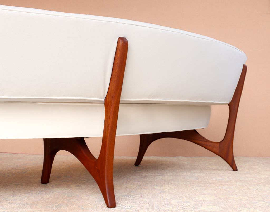 Rare Floating Curved Sofa by Vladimir Kagan