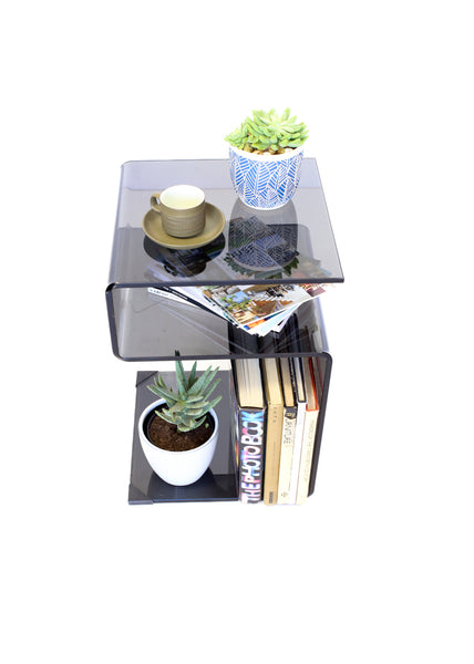 Thick Glass S-shape Coffee or Side Table
