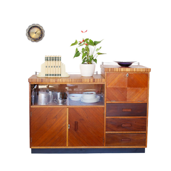 Vintage Mid-Century Atlanta Sunburst Brass Wall Clock