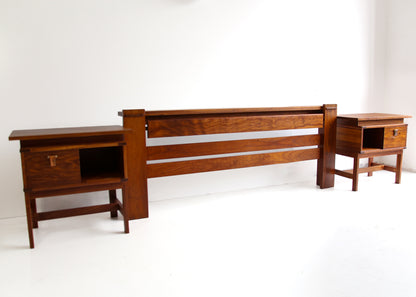 John Tabraham King Headboard with Bedside Cabinets