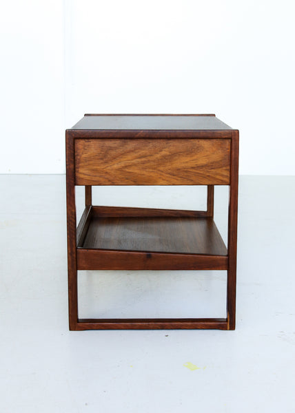 A Pair of Solid Kiaat Bedside Cabinets by DS Vorster