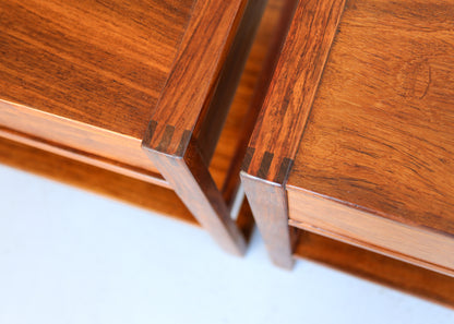 A Pair of Solid Kiaat Bedside Cabinets by DS Vorster