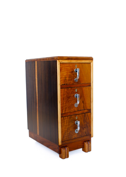 A Pair of Late Art Deco Bedside Cabinets