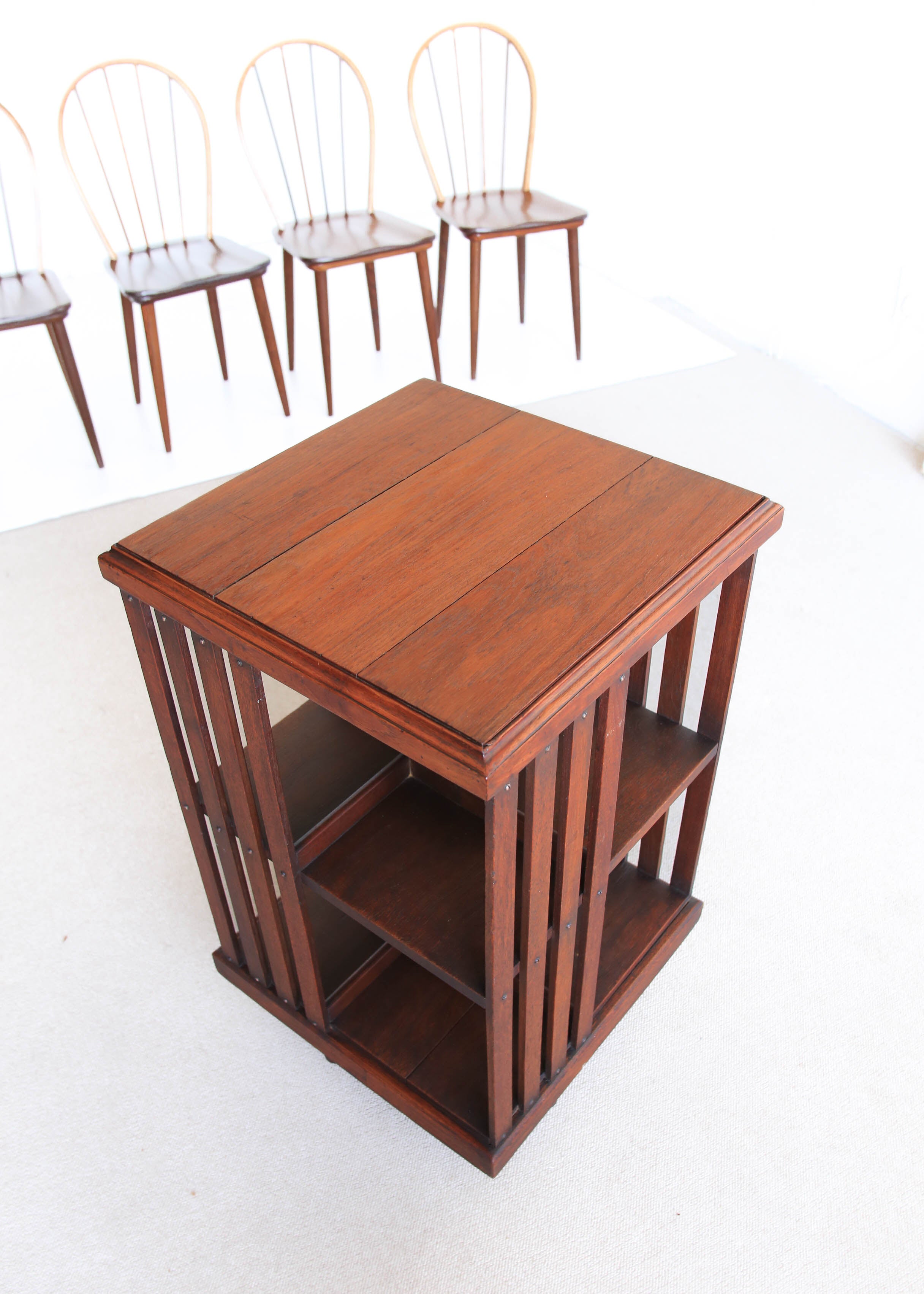 Edwardian Style Revolving Bookcase – Huisraad Modern