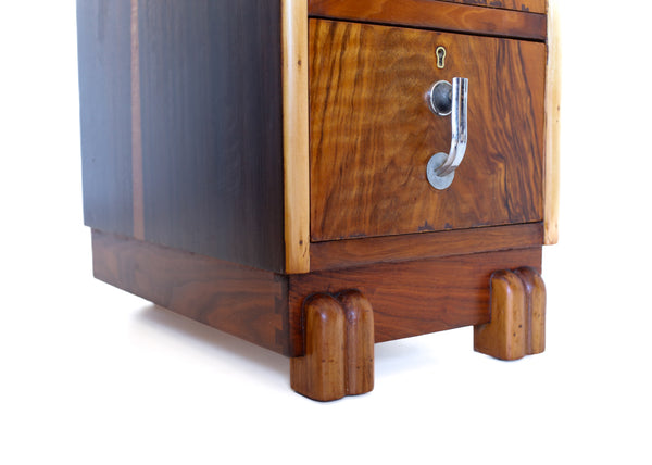 A Pair of Late Art Deco Bedside Cabinets