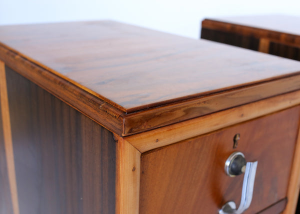 A Pair of Late Art Deco Bedside Cabinets