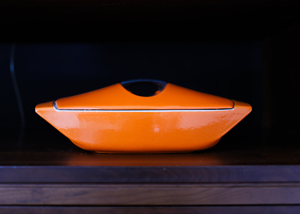 Rare Le Creuset Cast Iron and Enamel Casseroles by Raymond Loewy (1958)
