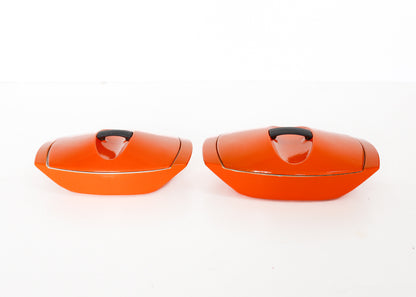 Rare Le Creuset Cast Iron and Enamel Casseroles by Raymond Loewy (1958)