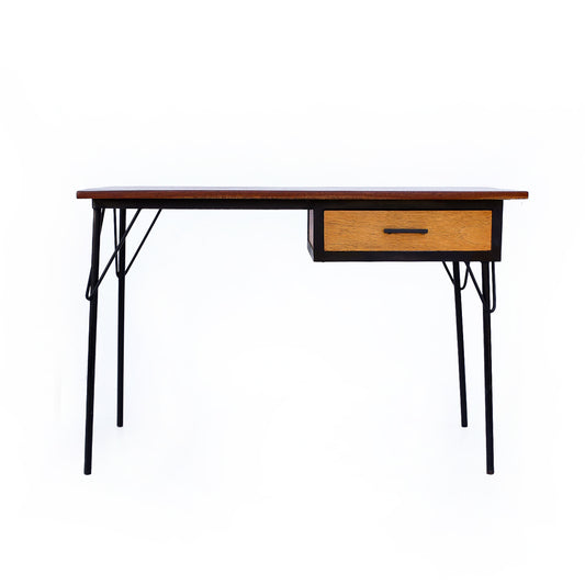 MCM Steel and Solid Wood Desk