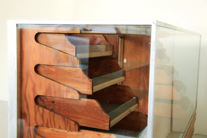 Antique Haberdashery Counter and Display Cabinet with Ten Drawers