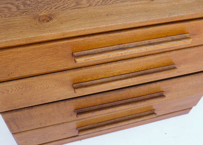 Solid Oak Vintage Chest of Drawers