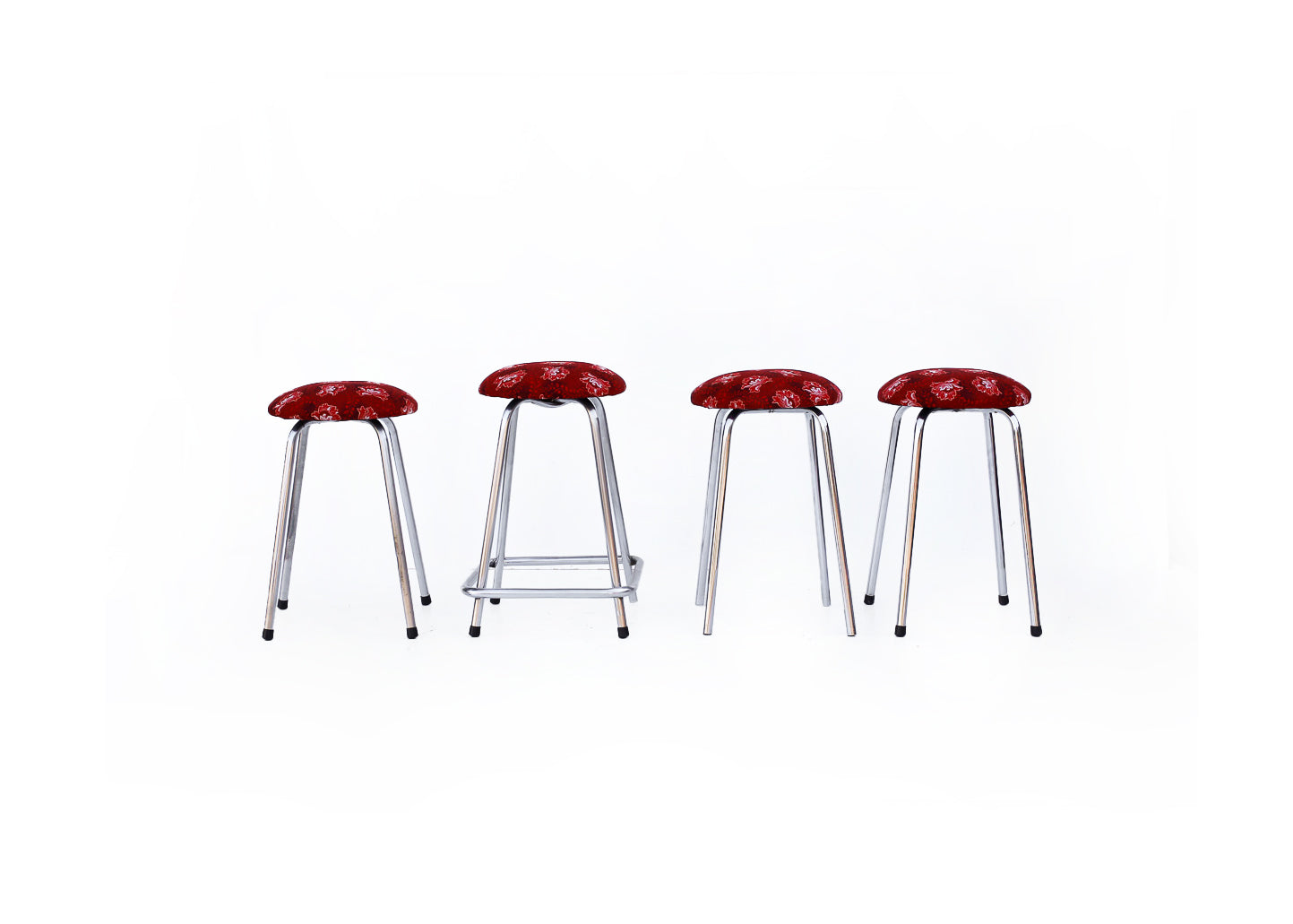 Four Vintage Kitchen Stools