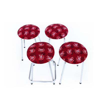 Four Vintage Kitchen Stools