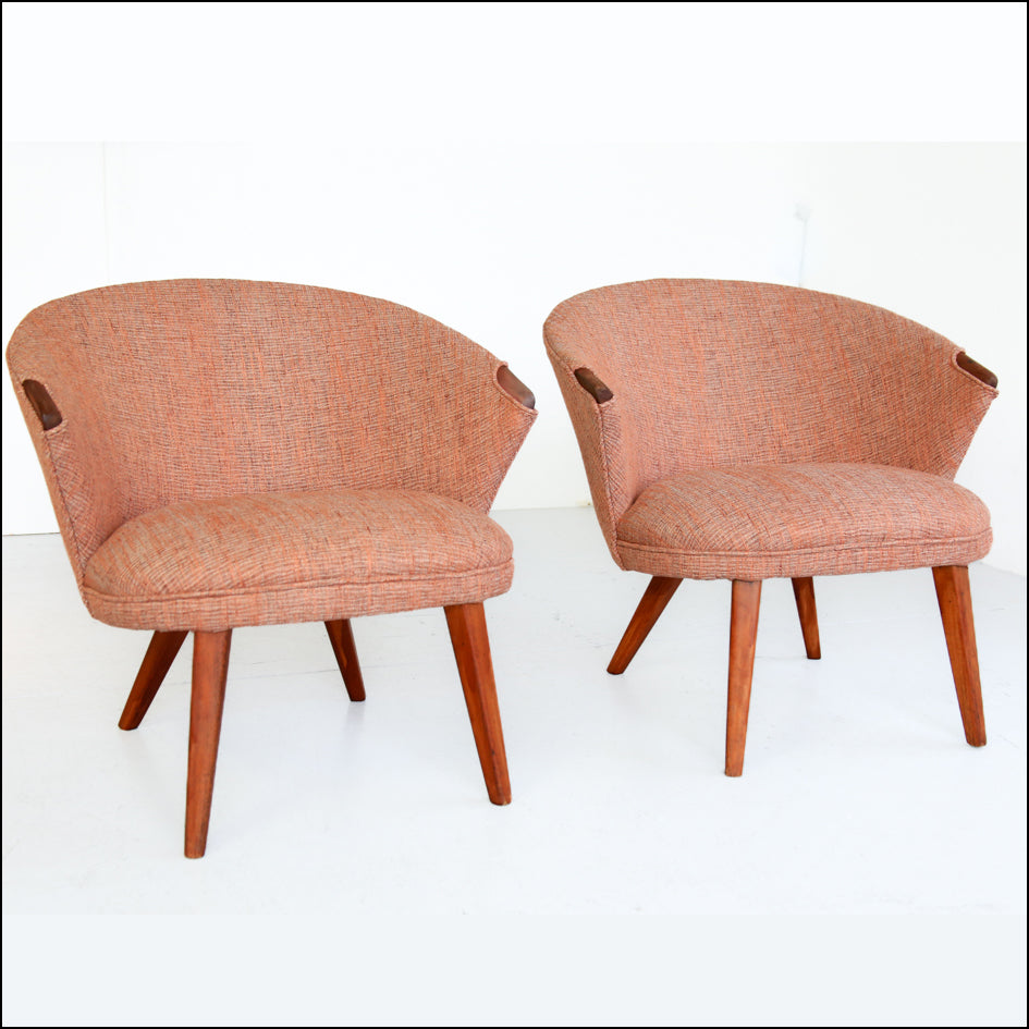 A Pair of Danish Modern Easy Chairs