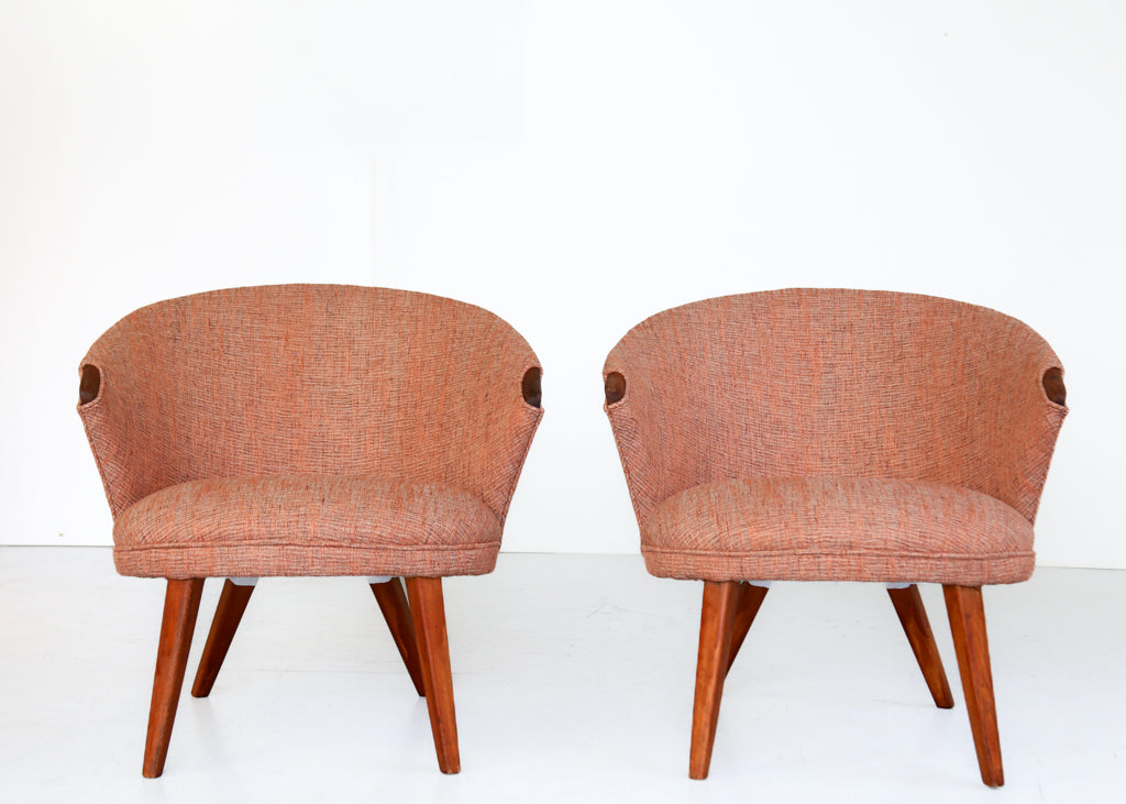 A Pair of Danish Modern Easy Chairs