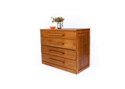 Solid Oak Vintage Chest of Drawers