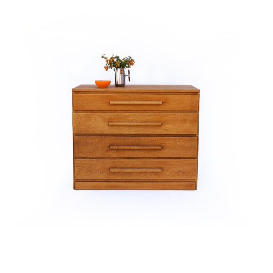 Solid Oak Vintage Chest of Drawers