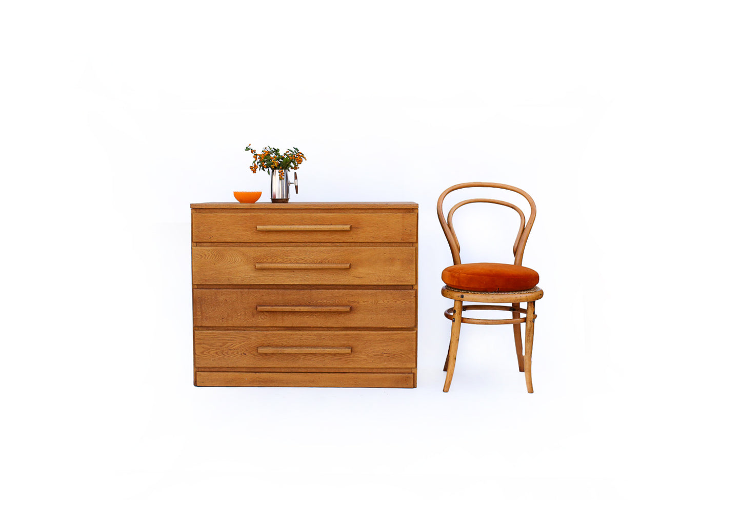 Solid Oak Vintage Chest of Drawers