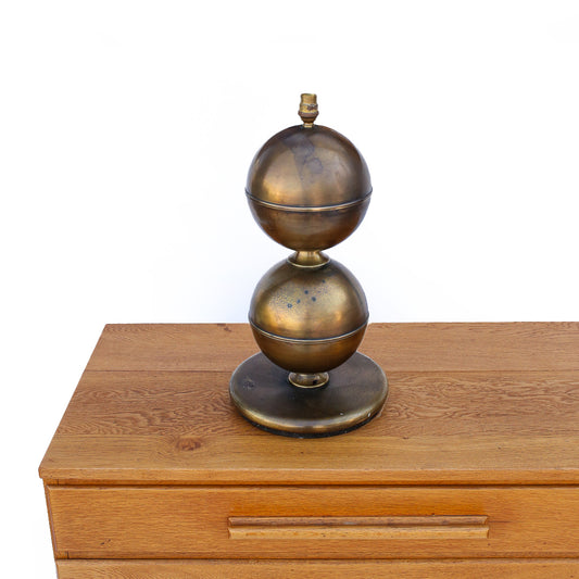 Vintage Brass Plated Stacked Ball Lamp