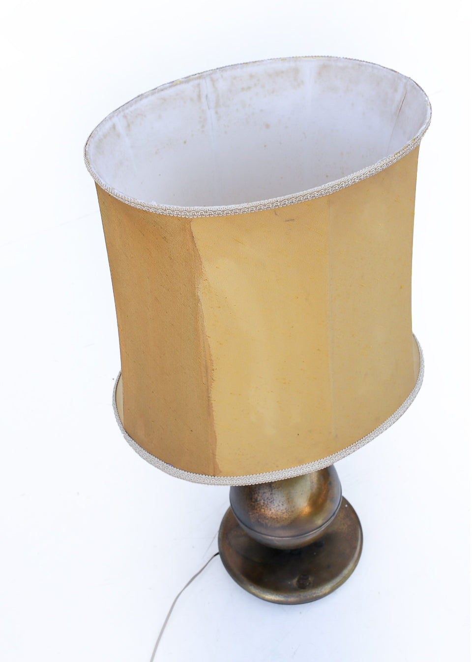 Vintage Brass Plated Stacked Ball Lamp