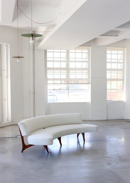 Rare Floating Curved Sofa by Vladimir Kagan