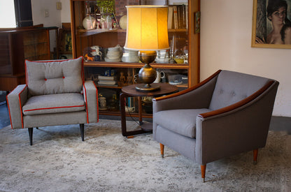 Rare Mid-Century Armchair with Sloped Arms