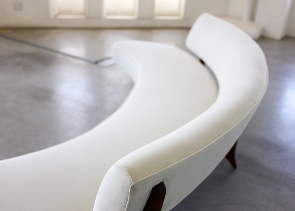 Rare Floating Curved Sofa by Vladimir Kagan