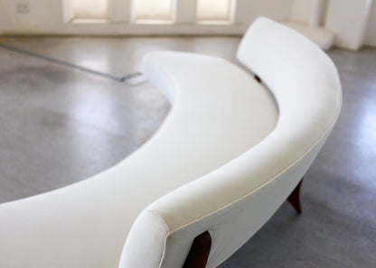 Rare Floating Curved Sofa by Vladimir Kagan