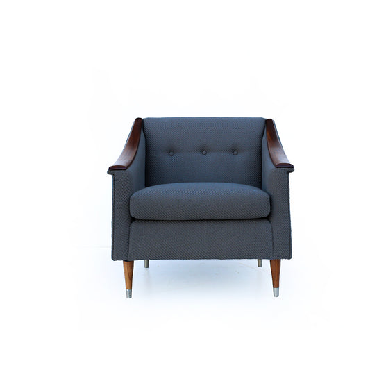 Rare Mid-Century Armchair with Sloped Arms