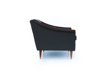 Rare Mid-Century Armchair with Sloped Arms