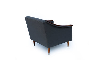 Rare Mid-Century Armchair with Sloped Arms