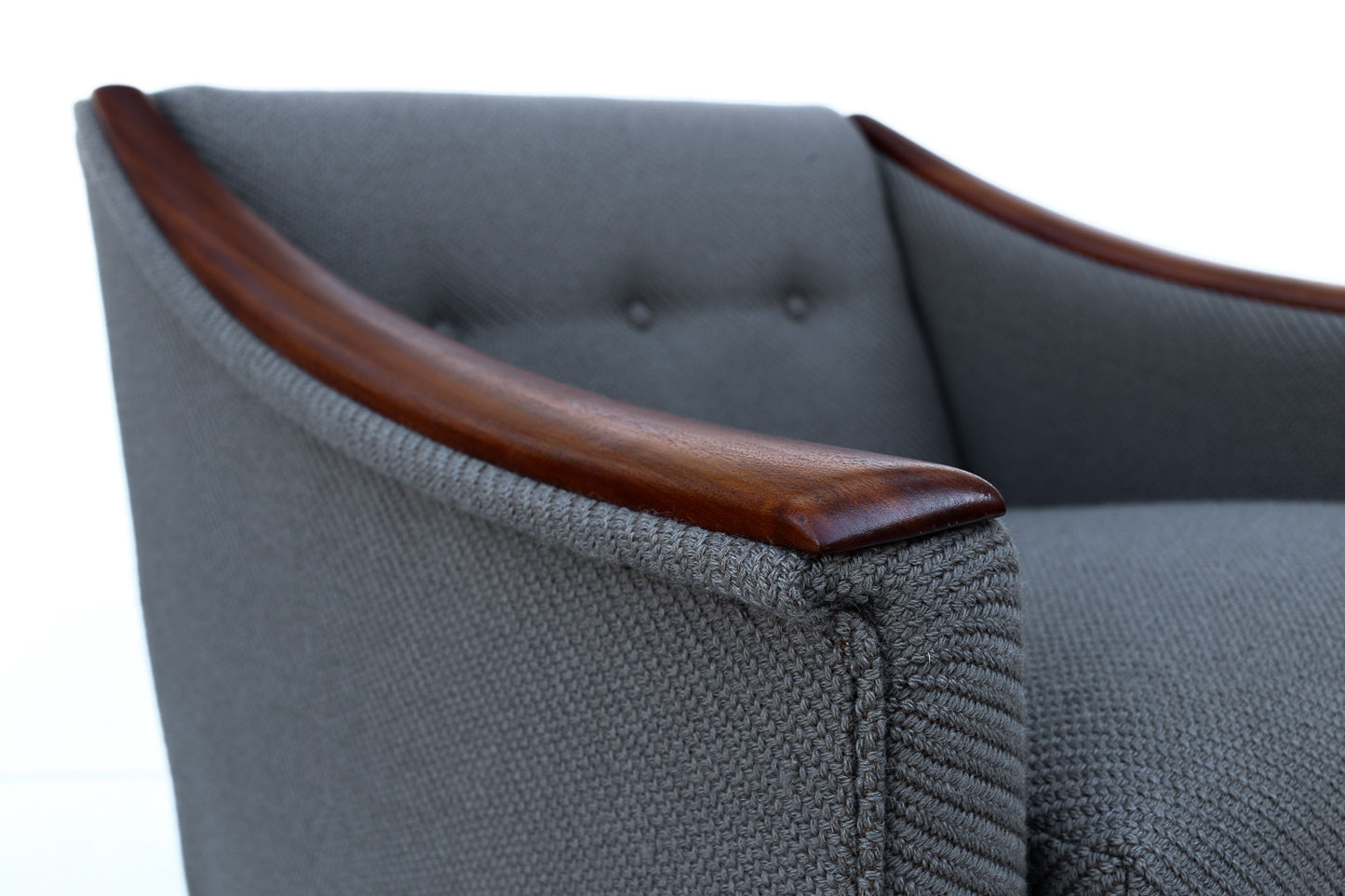 Rare Mid-Century Armchair with Sloped Arms
