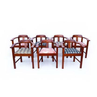 7 Vintage Station Master's Chairs - priced per chair