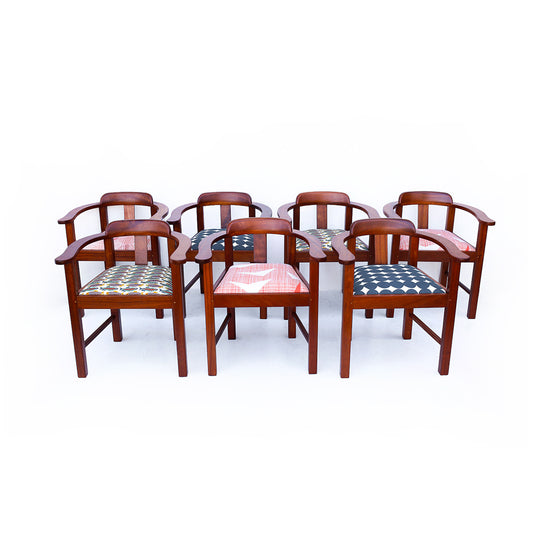 7 Vintage Station Master's Chairs - priced per chair