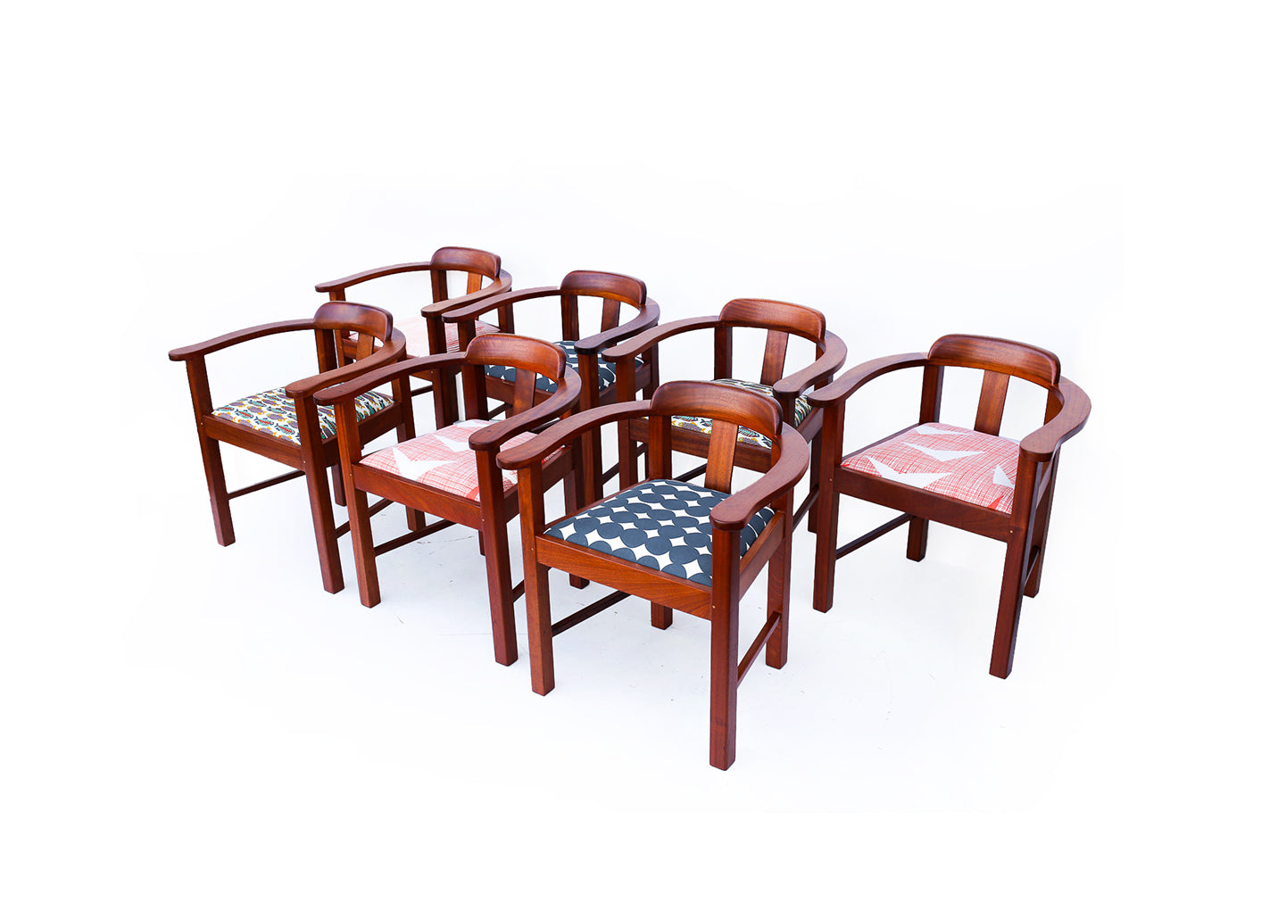 7 Vintage Station Master's Chairs - priced per chair