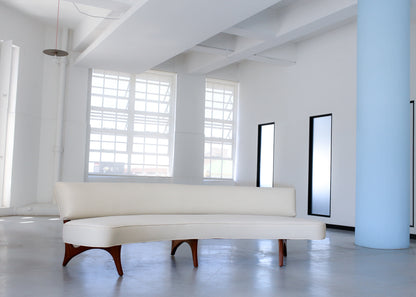 Rare Floating Curved Sofa by Vladimir Kagan